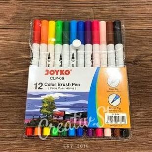 

Joyko Brush Pen Spidol Kaligrafi 12 Warna Brush + Pen Clp-06 Set Stationery Original