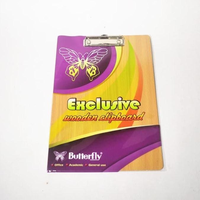

[ Lusin ] Wooden Clipboard Papan Jalan Ujian Kayu - Butterfly Murah!