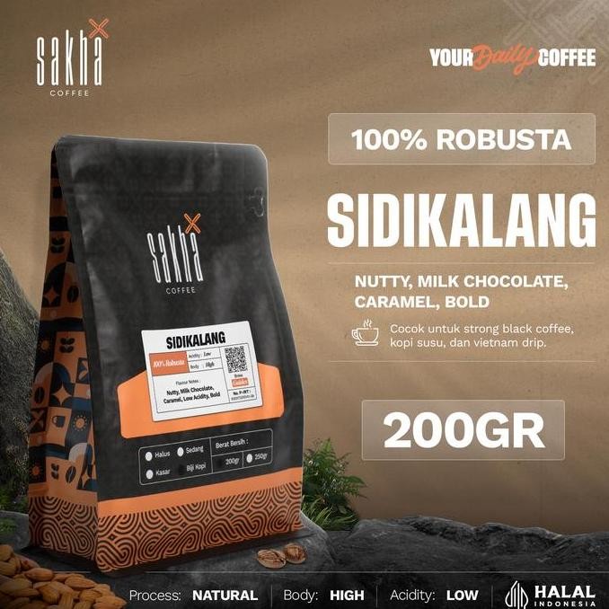 

KOPI ROBUSTA SIDIKALANG COFFEE ROAST BEAN ESPRESSO ROASTED BEANS BIJI BUBUK 200 GRAM TERMURAH