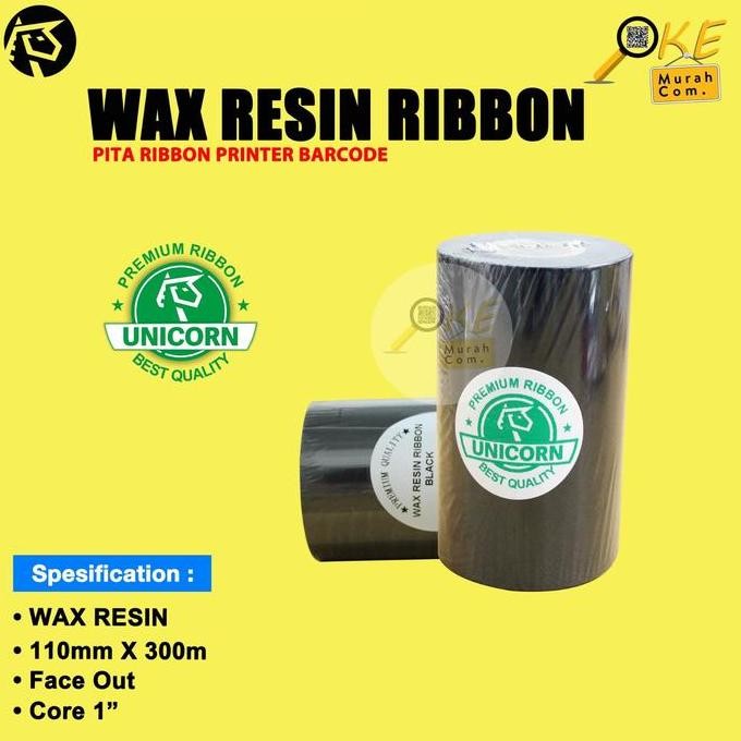 

new ribbon bare stiker label unicorn 110x300m / 110x300 meter wax resin