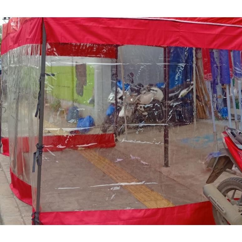 Tirai Tenda Gazebo tenda lipat cafe 3x3 dinding AST