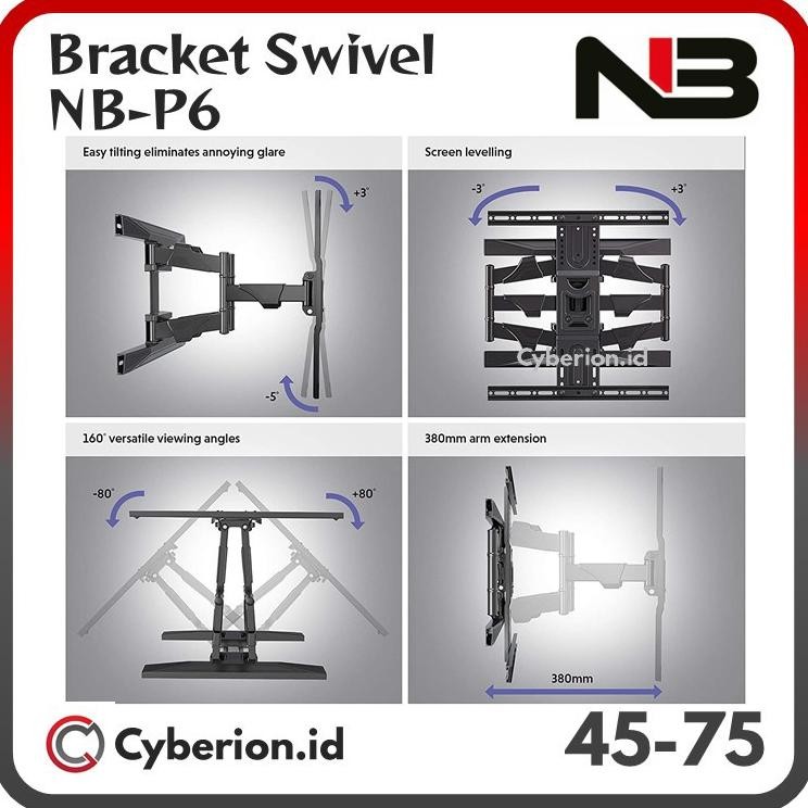 HJK North Bayou NB P6 Bracket TV 43 50 55 65 75 Inch Smart/Android LED TV
