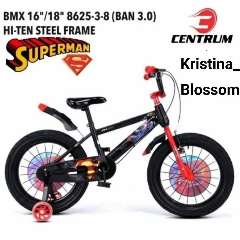 Sepeda BMX 12 16 18 inch Centrum Laki 8625-3-8 Superman AST