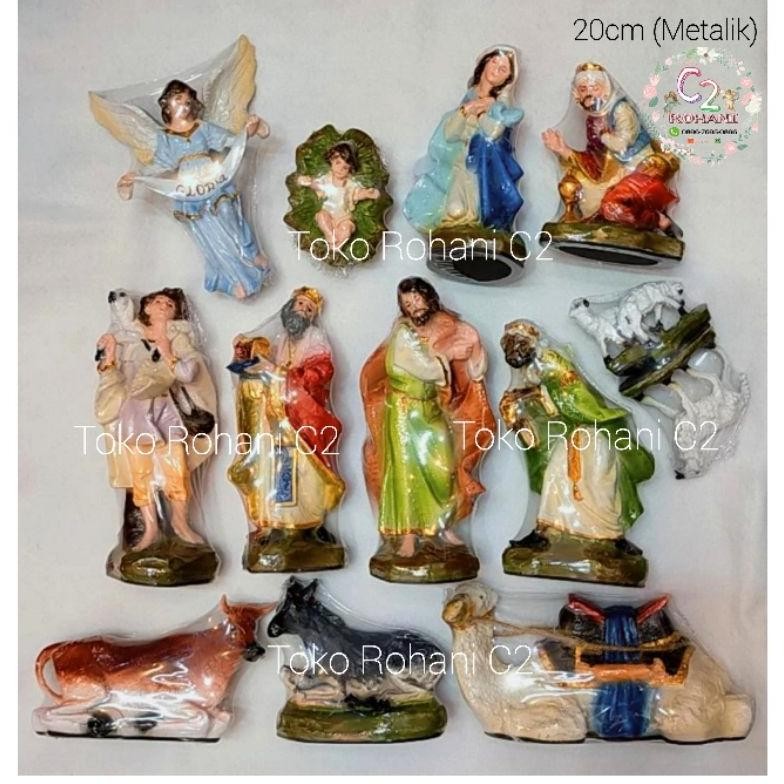 Okk-1520 Gha-65 Patung Natal 20Cm Metalik - Patung Natal - Patung Natal 20Cm Berkualitas