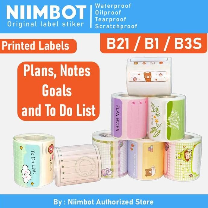 

new stiker label niimbot b21 b1 b3s refill sticky notes plan goals to do