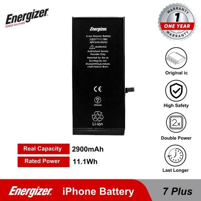 batre baterai battery energizer - iphone 7 / 7 plus original ori -