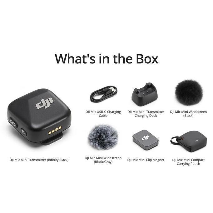 Terlaris Dji Mic Mini Clip-On Transmitter With Built-In Microphone - Infinity Black Ready Stok