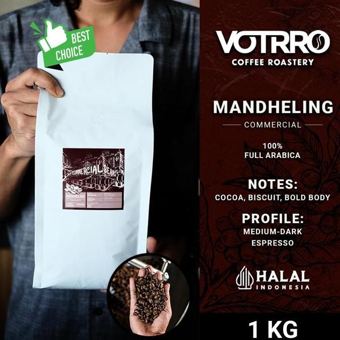 

VOTRRO Biji Kopi Bubuk 100% Full Arabica Mandheling Roasted Commercial - BEST SELLER ESPRESSO