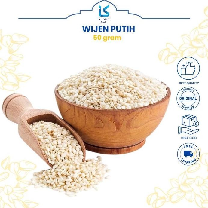 

Terlaris Biji Wijen Putih 50Gr / Biji Wijen Mentah Sesamee Sed Taburan Makanan
