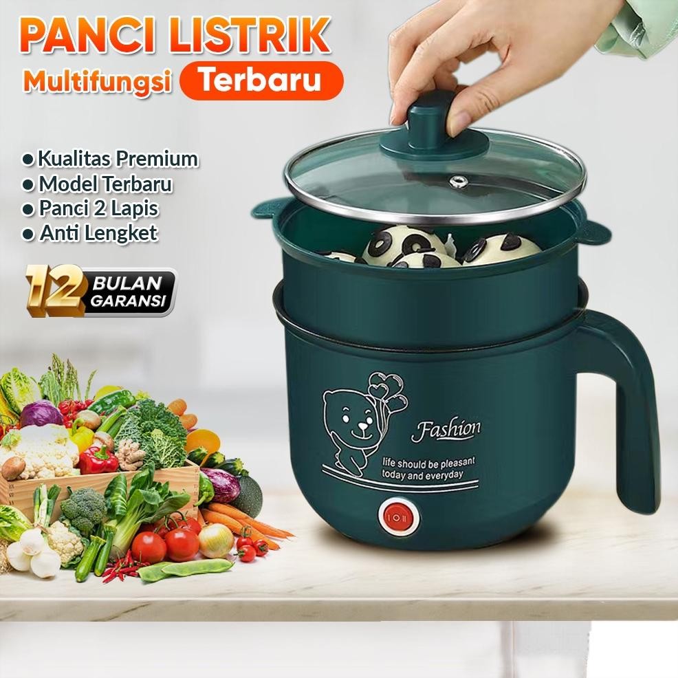 Panci Listrik Elektrik Cooker Stainless Steel Teflon Cooking Pot rice cooker mini