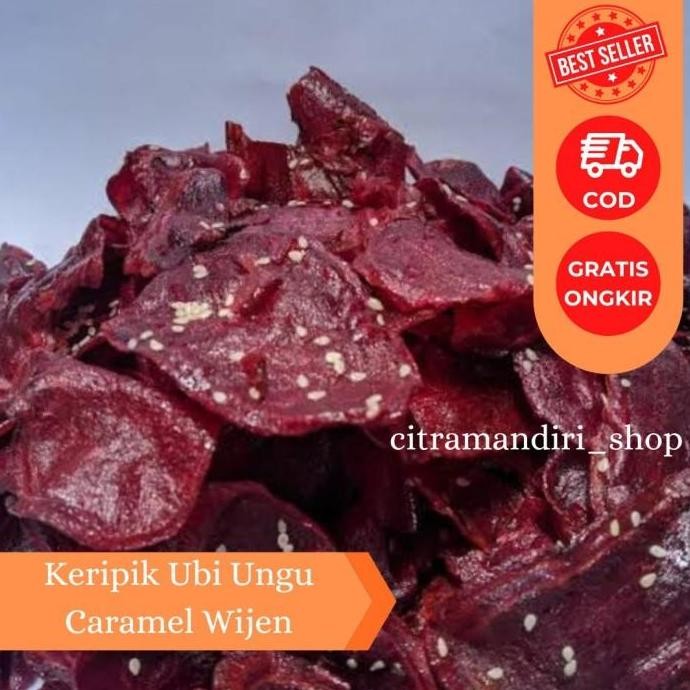 

Terlaris Keripik Ubi Ungu Caramel Wijen Manis 500Gr