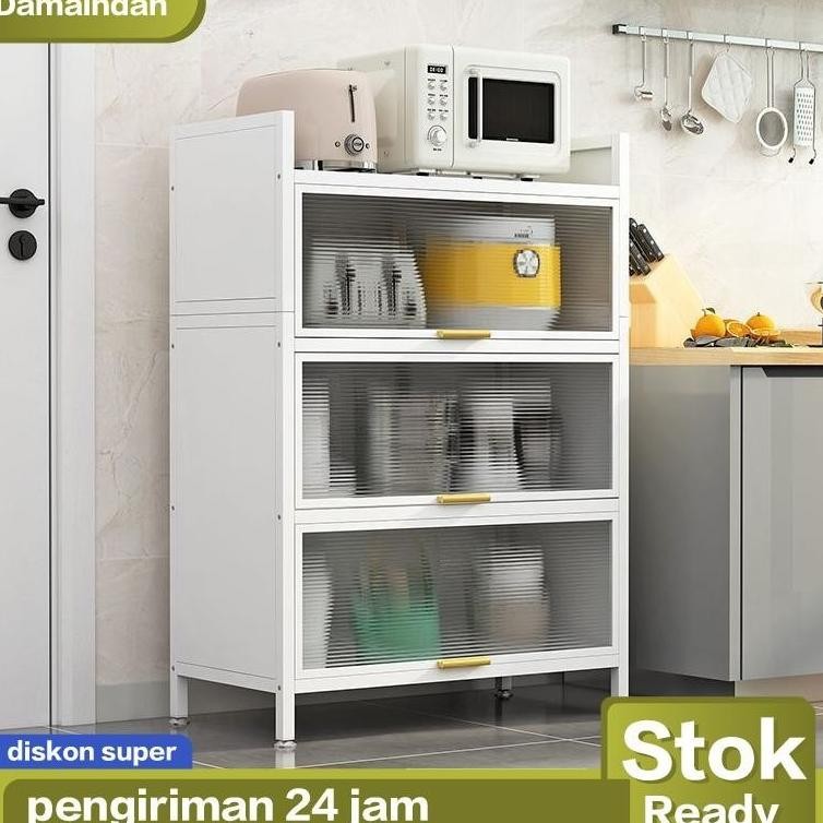 Rak Piring Tertutup Lemari Dapur Lemari Rak Piring Aluminium Rak Dapur Serbaguna Rak Kabinet Rak Ove