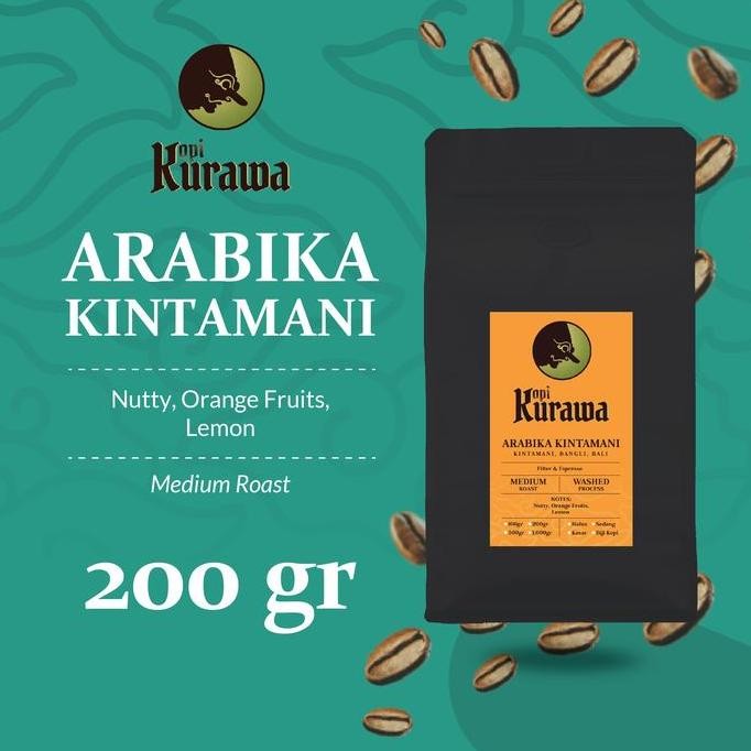 

Kopi Arabika Bali Kintamani Arabica Coffee Roast Beans Biji Bubuk 200g