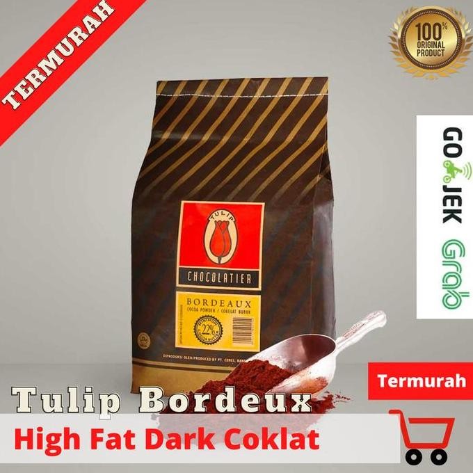 

Cokelat Bubuk Tulip Bordeaux Pure Dark Coklat Tulip 500 g |1 kg