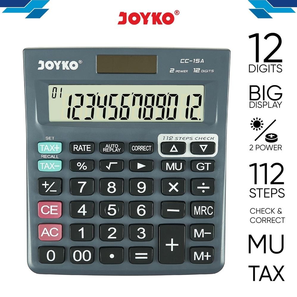 

Calculator Kalkulator Joyko CC-15A 12 Digits Check Correct