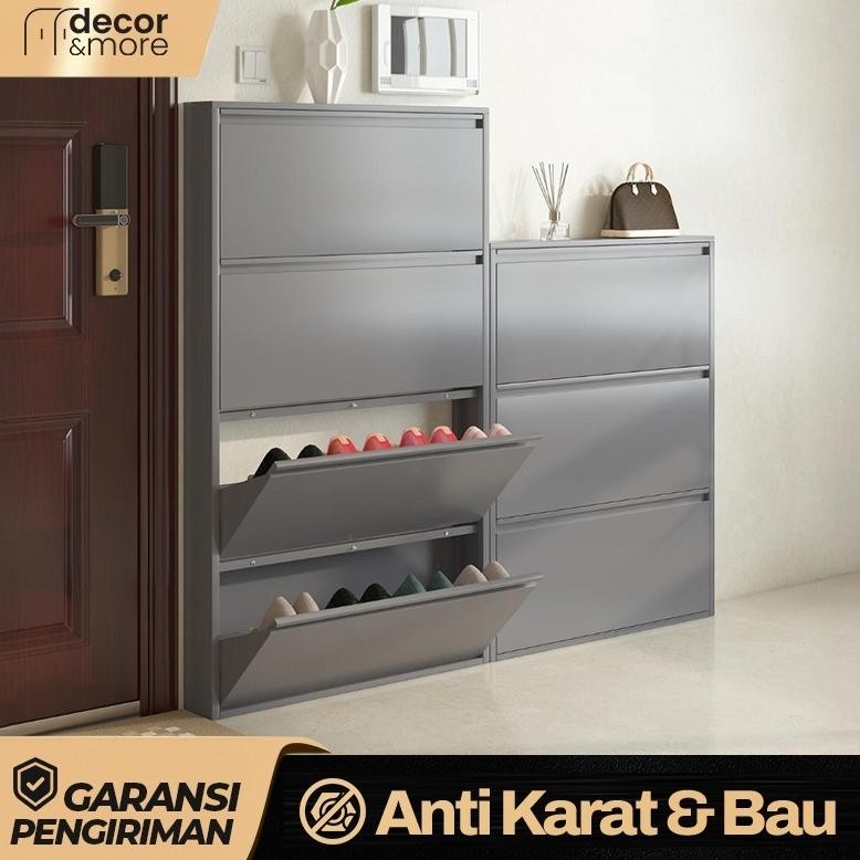 Rak sepatu Besi Kuat tebal Lemari Sepatu Aluminium Lemari Sepatu Besi Rak Sepatu Susun Besi