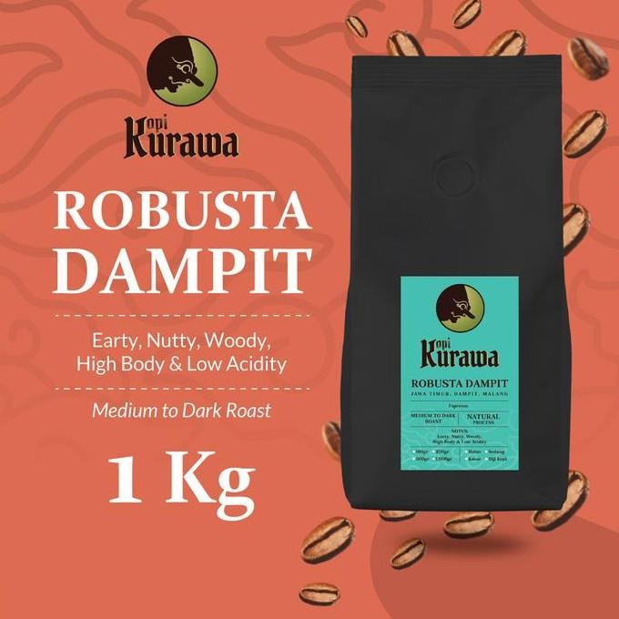 

Kopi Robusta Dampit Jawa Timur Coffee Beans Espresso Biji Bubuk 1 Kg