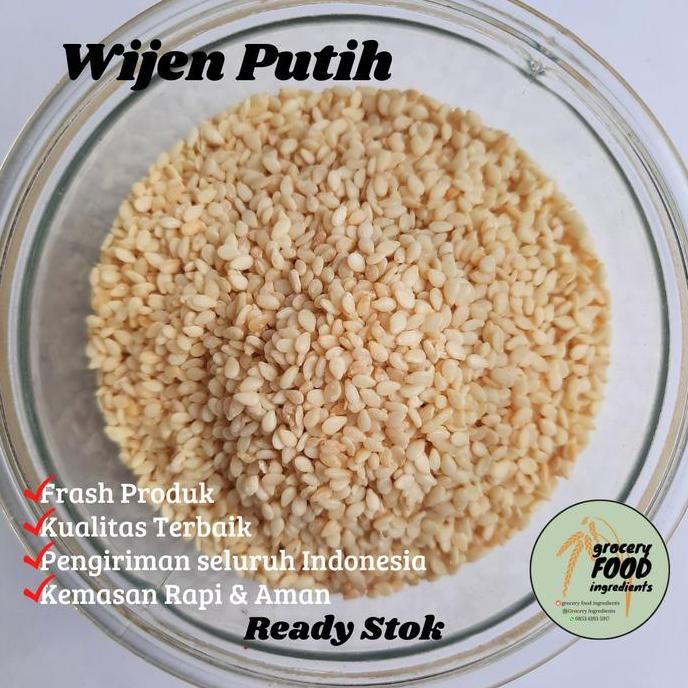 

Terlaris White Sesame Seed / Wijen Putih - 500Gram