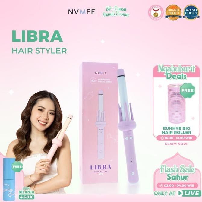NEW [NEW] - NVMEE - Libra Hair Styler 2.0 | Catokan Keriting Otomatis | Corner Beauty
