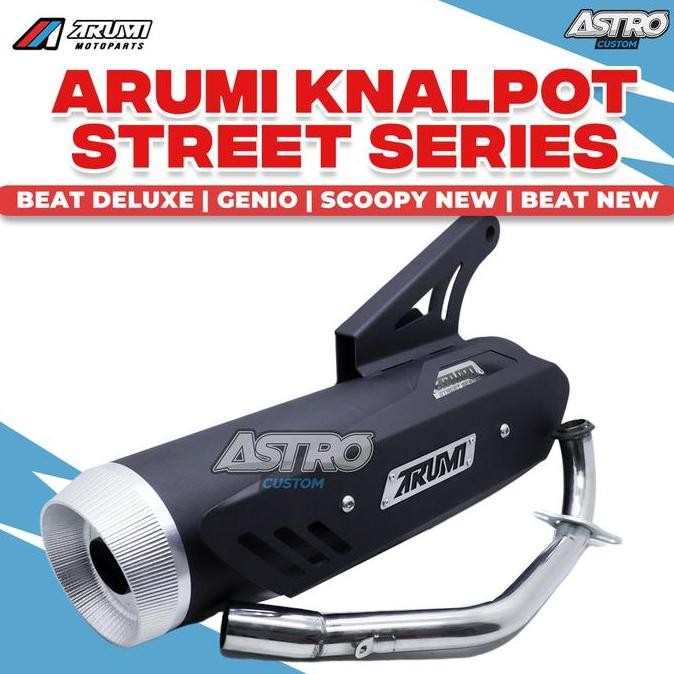 Knalpot Arumi Beat Deluxe Scoopy Fi ESP KOJ Street Series Standart Racing FULL CNC Kenalpot ARM Stan