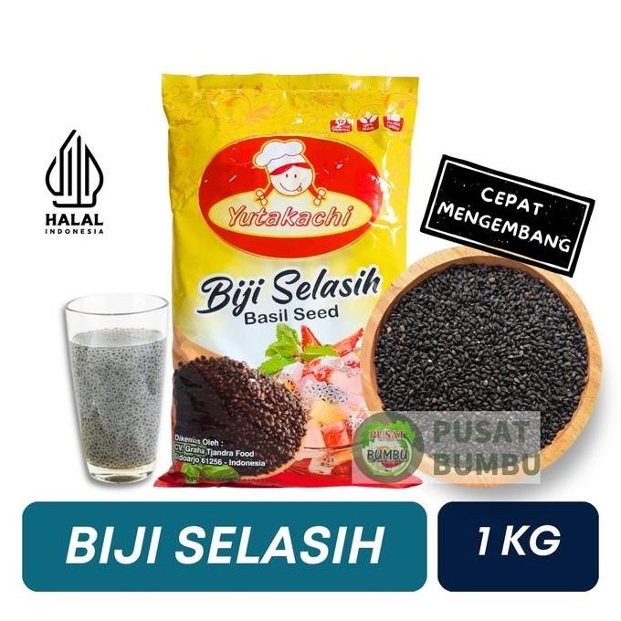 

BIJI SELASIH 1 KG YUTAKACHI / BASIL SEEDS / BAHAN ES BUAH ES KUWUT / PUSAT BUMBU TERMURAH