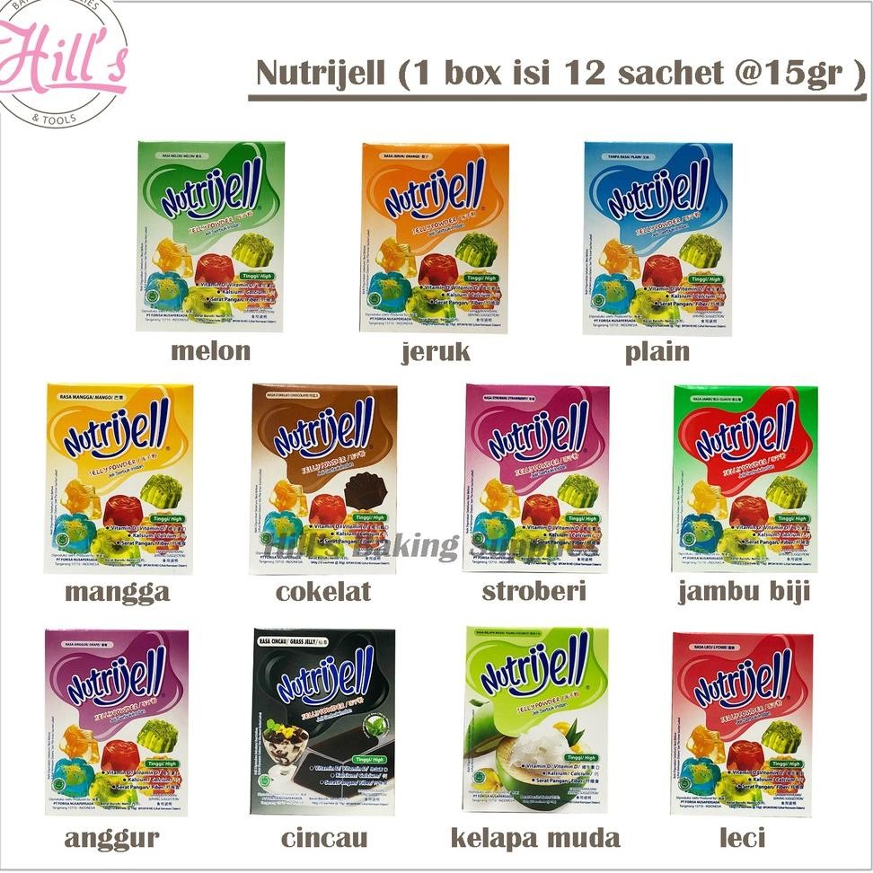

Nutrijell 1 Bo 12 Achet 15 Gr Jelly Powder Nutrijel Colat Plain Melon Jeru Anggur Leci Cincau Jambu Troberi Elapa Muda Mangga 15Gr Agar Agar Jeli N Fa
