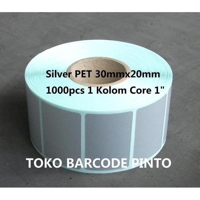 

new 30x20mm 1line 1000pcs gap core1",silver pet mate,label stiker bare