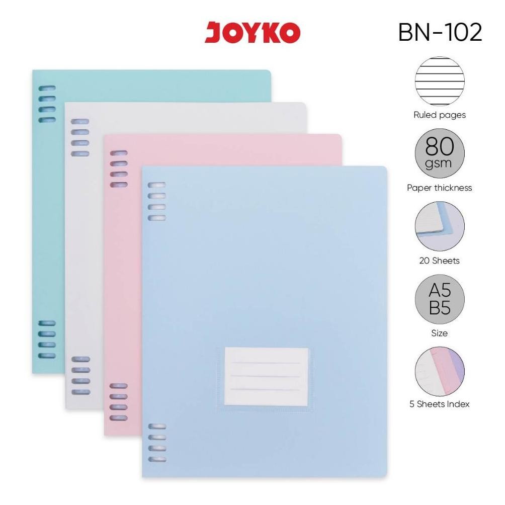 

Binder Note Joyko BN-102 A5~B5 Warna Menarik
