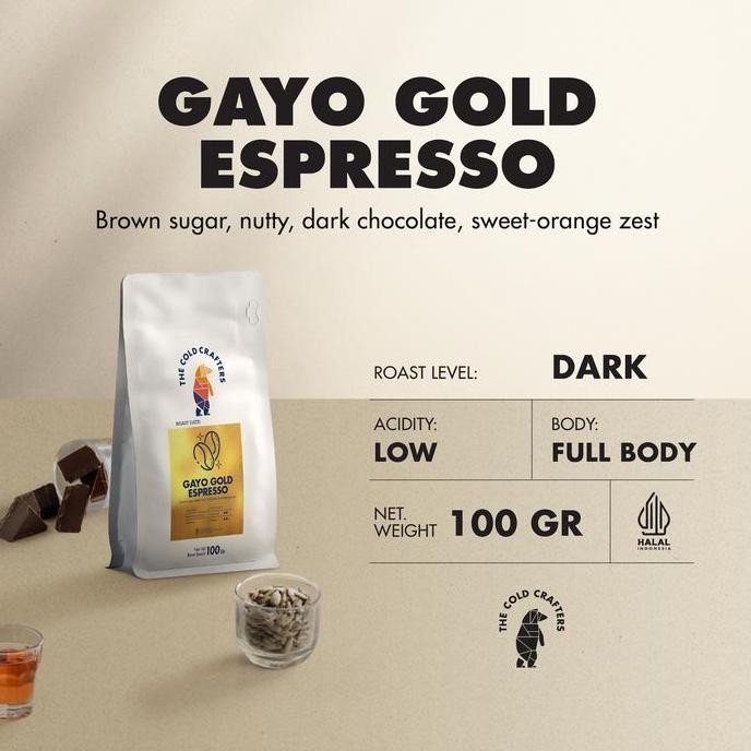 

GAYO GOLD ESPRESSO 100% ARABICA COFFEE ARABIKA BIJI KOPI BUBUK 100GR TERMURAH