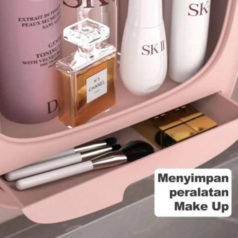 RAK GANTUNG OVAL/RAK KOSMETIK OVAL/RAK SKINCARE / RAK GANTUNG OVAL RAK KOSMETIK TEMPEL RAK SERBAGUNA