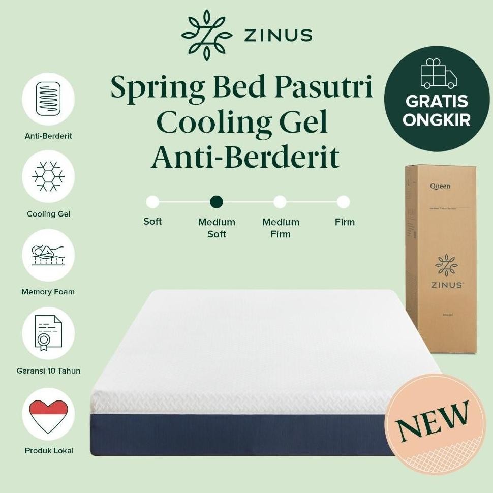 Kasur Spring Bed Zinus 'Pasutri' My Gel Memory Foam Anti-Berderit