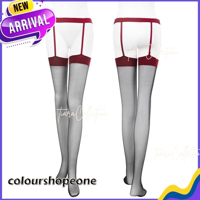 STOKING SEXY HOT TRANSPARAN GARTER THIGH HIGH STOKING LINGERIE 8S BAHAN BERKUALITAS 