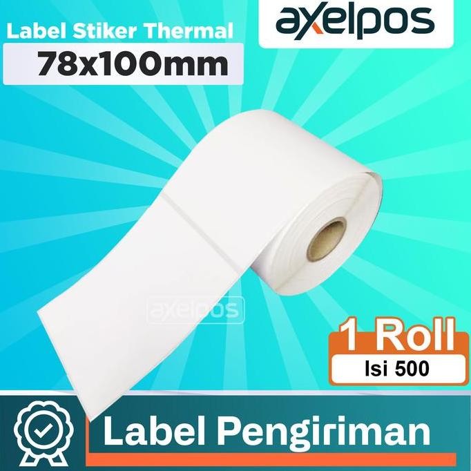 

new label stiker thermal bare 78x100mm isi 500 lembar