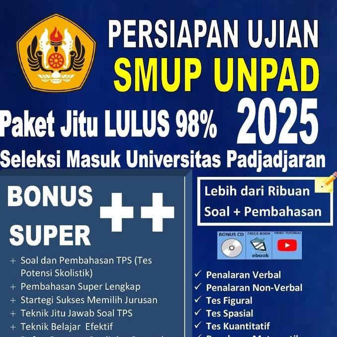ready stock BUKU PERSIAPAN DAN PANDUAN SMUP UNPAD 2025