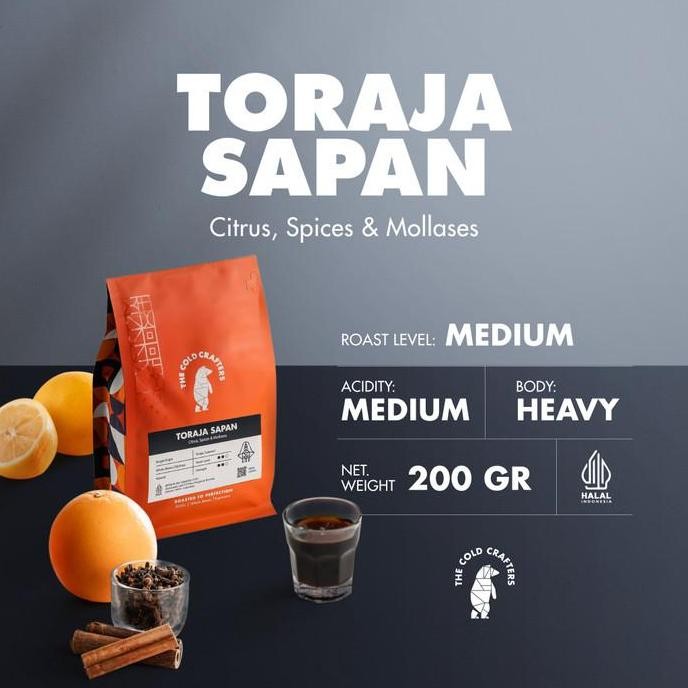 

TORAJA SAPAN ARABICA GRADE 1 BIJI KOPI ROASTED BEANS 200GR COFFEE BUBUK TERMURAH