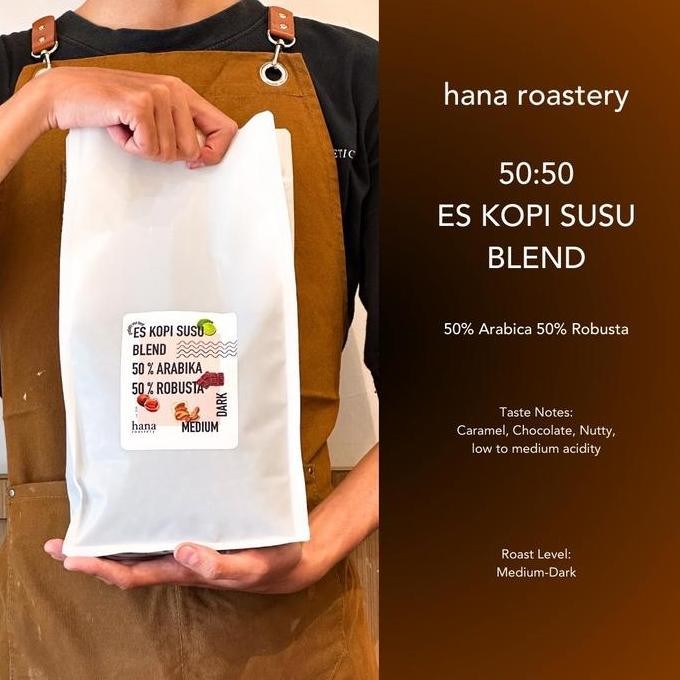 

BLEND ES KOPI SUSU - 50/50 ARABIKA ROBUSTA - BIJI ESPRESSO ROAST - HANA ROASTERY TERMURAH