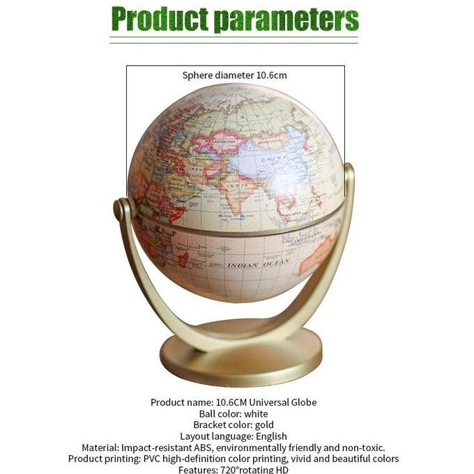 ready stock Pajangan Globe Peta Dunia Atlas Bola Dunia Putar 360 Derajat Vintage