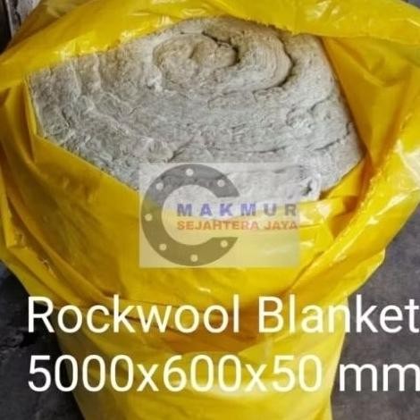ROCKWOOL BLANKET INSULATION PEREDAM PANAS  TANPA KAWAT GULUNGAN