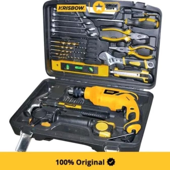 KRISBOW IMPACT DRILL MESIN BOR SET 37 PCS