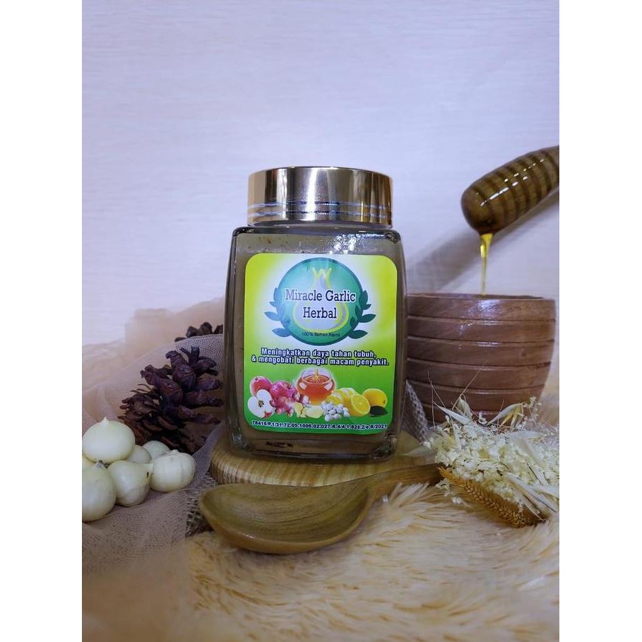 TERLARIS - 1 Botol Miracle Garlic Herbal Madu Putih _ MIRACLE HERBAL JANTUNG