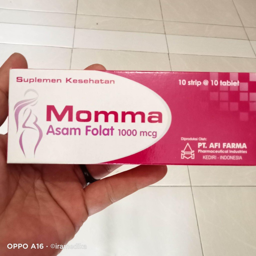 MOMMA Asam Folat 1000mcg Suplemen Kesehatan Kehamilan 100tablet