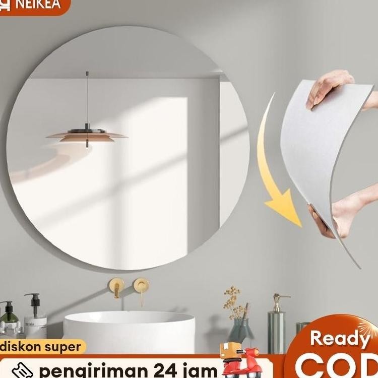 Cermin Aesthetic Diameter Cermin Bulat Cermin Dinding Cermin Gantung Cermin Bulat Aesthetic