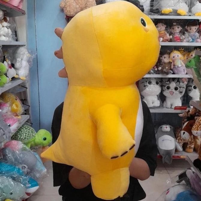 Simko Toys - Boneka Dino Naloong Jumbo Ukuran 65 CM Boneka Dino Kuning Boneka Dino Nailong Dino Nail