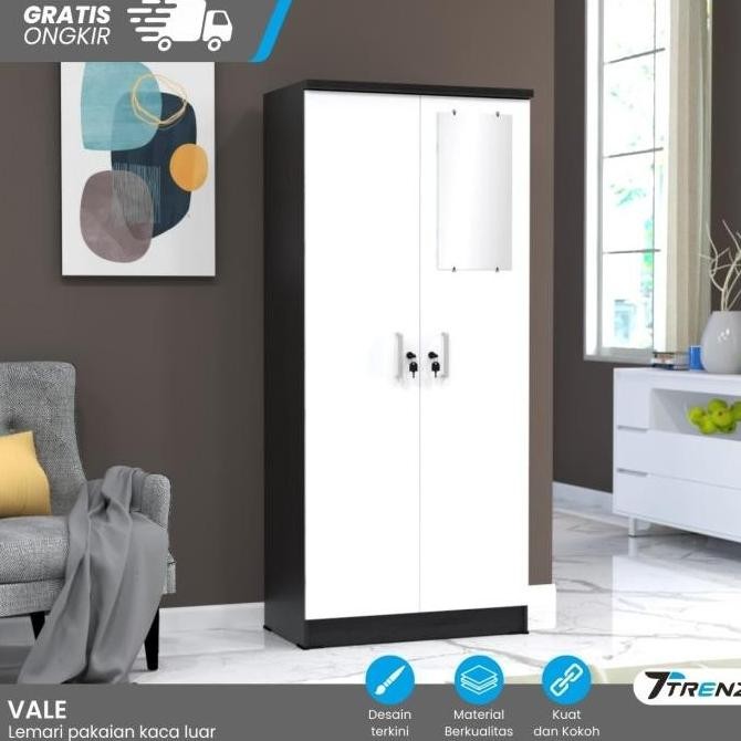 lemari pakaian kayu minimalis lemari wardrobe baju gantung cermin kaca