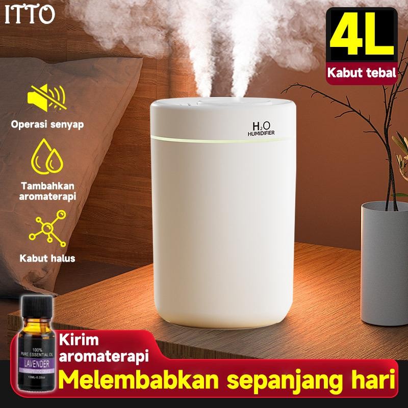 Ausat_ Diffuser Humidifier Kapasitas Besar 4L Pelembab Udara Portable Mini Aromatherapy Diffuser Hum