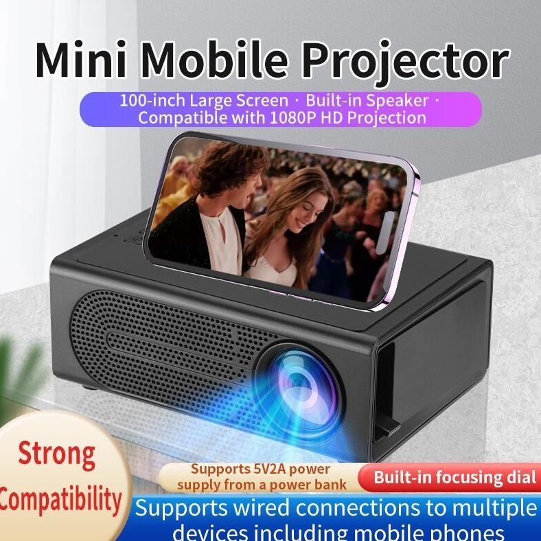 Proyektor mini M200 Portable Led mini Proyektor hp mini Home Theater HDMI mini Proyektor Dapat digun