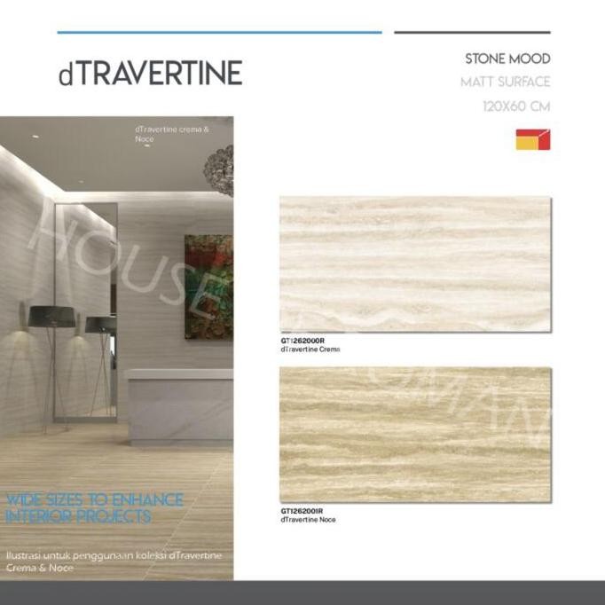 Diskon Granit 120X60/Granit Roman 60X120 Krem/Dtravertine Crema Bgt1262000R Packing Aman