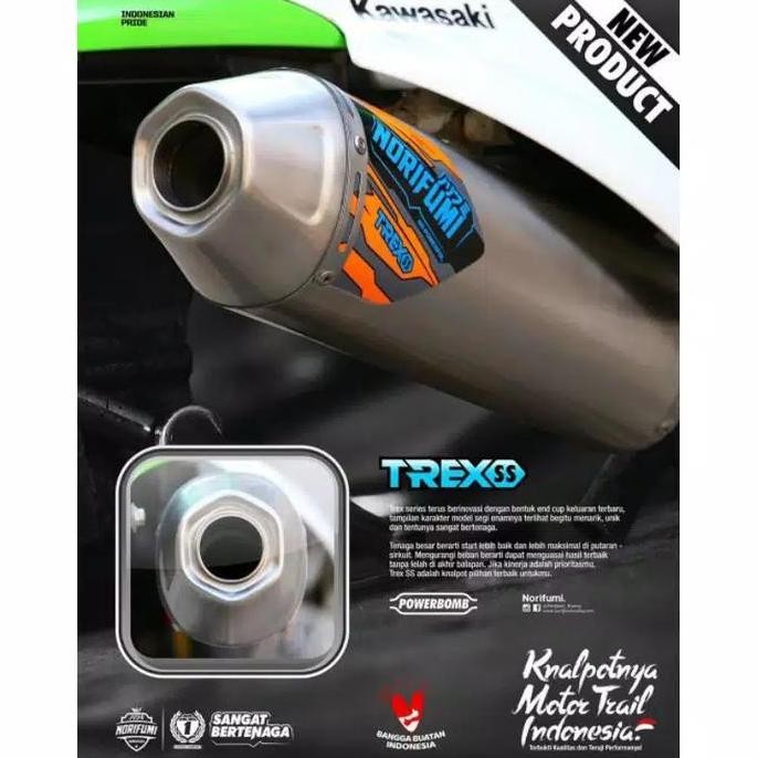 KNALPOT NORIFUMI TREX STAINLESS KLX 230 KLX 230R