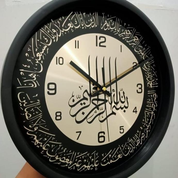Promo Jam Dinding Kaligrafi Arab Wall Clock Dingding Analog Tempel Tembok COD