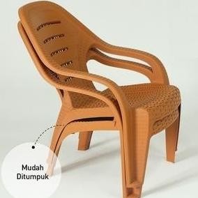 Olympast Set Meja Kursi OL 509 R Kursi Teras Kursi Rotan Kursi Taman KUAT MURAH 508-Tabitha hitam